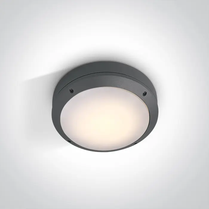 PLAFONJERA LED E27/60W/220V IP54 ANTRACIT