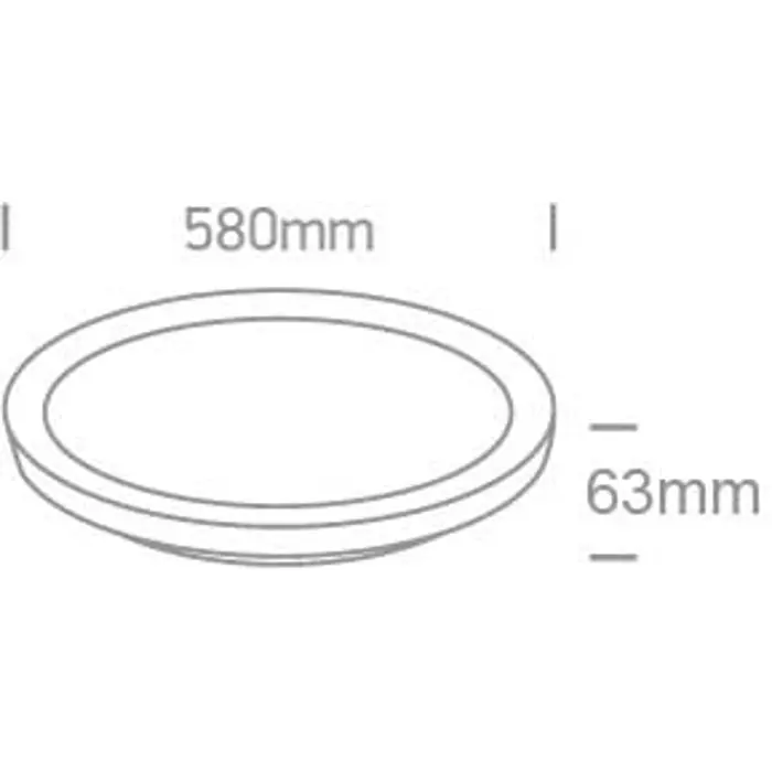 PLAFONJERA LED/48W/2700K-3000K-4000K/4080Lm/230V fi580mm CRNA