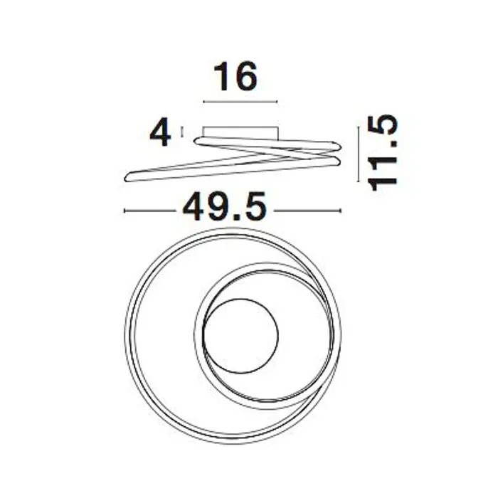 PLASENCIA PLAFONSKA SVJETILJKA LED 27W/3000K/1890lm/IP20/KROM