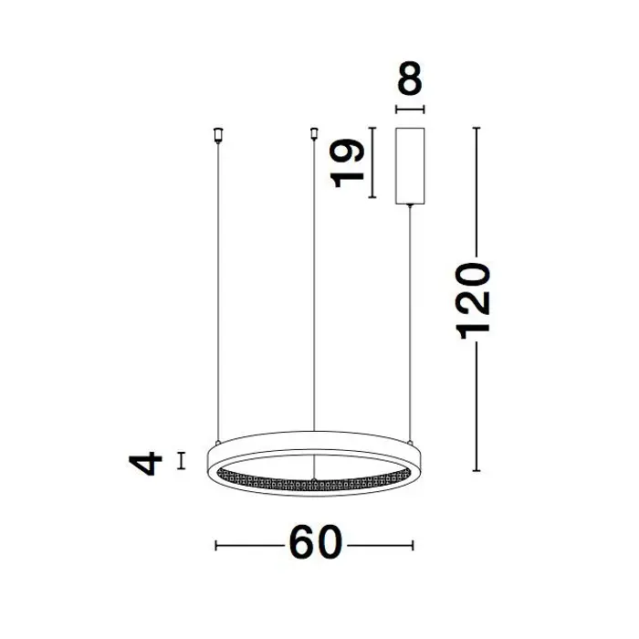PRESTON VISILICA LED 35W/3000K/2264lm/DIMM/IP20/CRNA