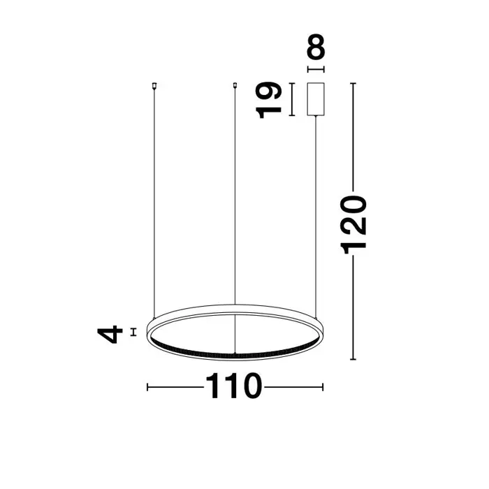 PRESTON VISILICA LED 60W/3000K/4030lm/DIMM/IP20/ANTIQUE ZLATNA