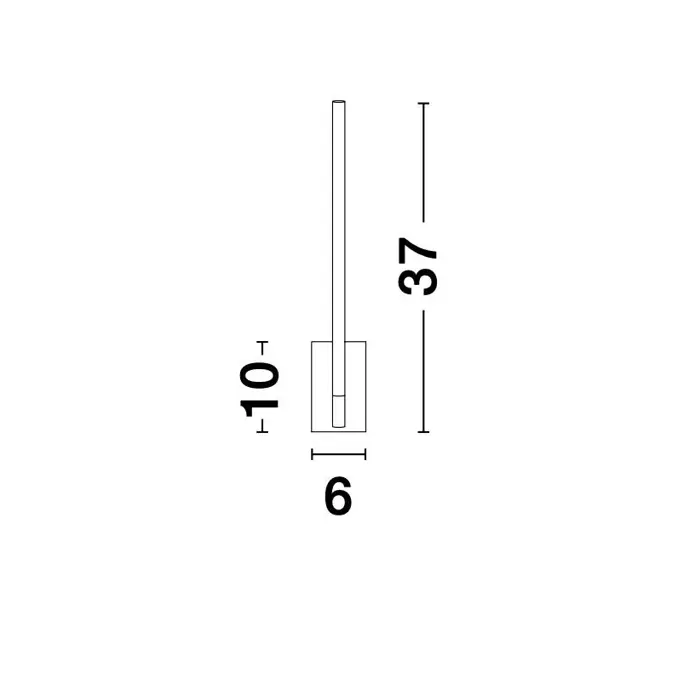 RACCIO ZIDNA LAMPA LED 6W/3000K/426lm/IP20/CRNA