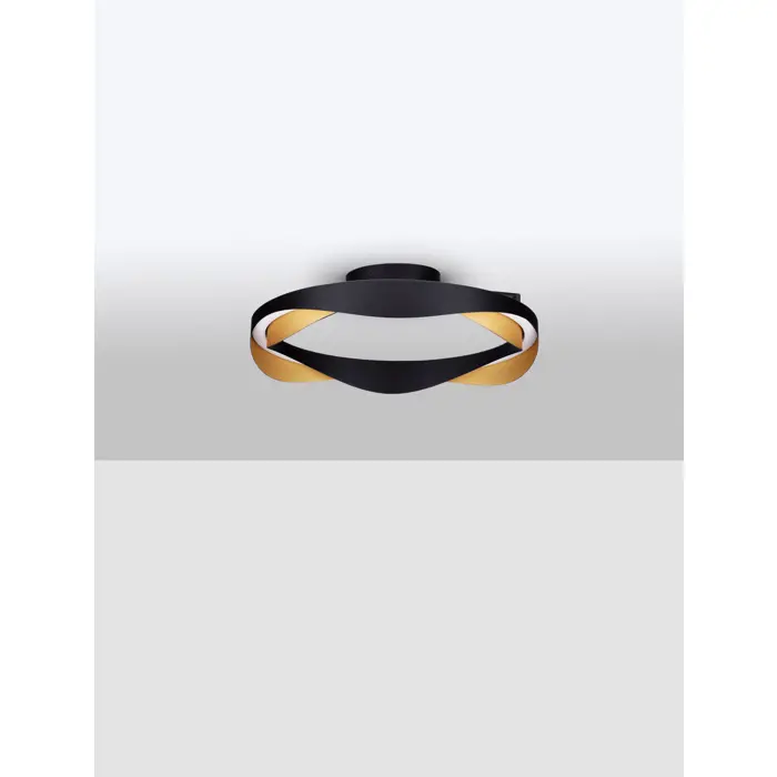 RADON PLAFONJERA LED/3000K/40W/1244Lm/CRNA & GOLD