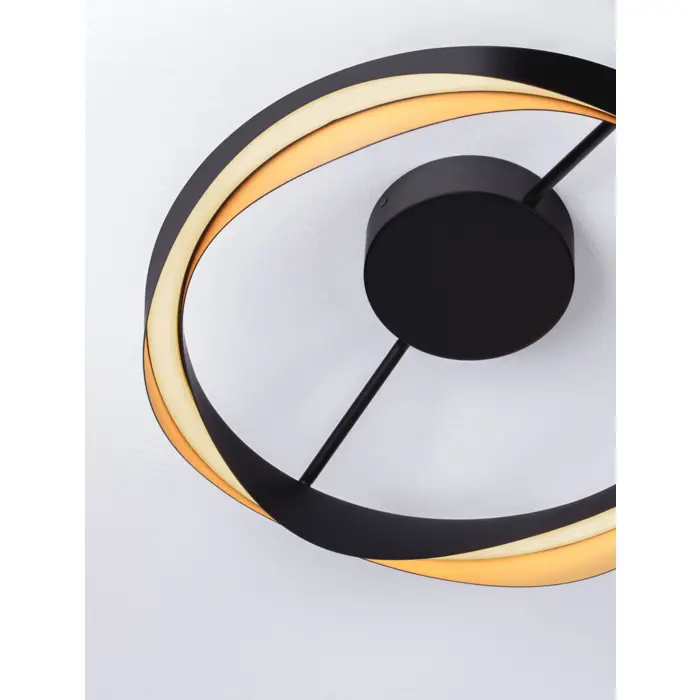 RADON PLAFONJERA LED/3000K/40W/1244Lm/CRNA & GOLD