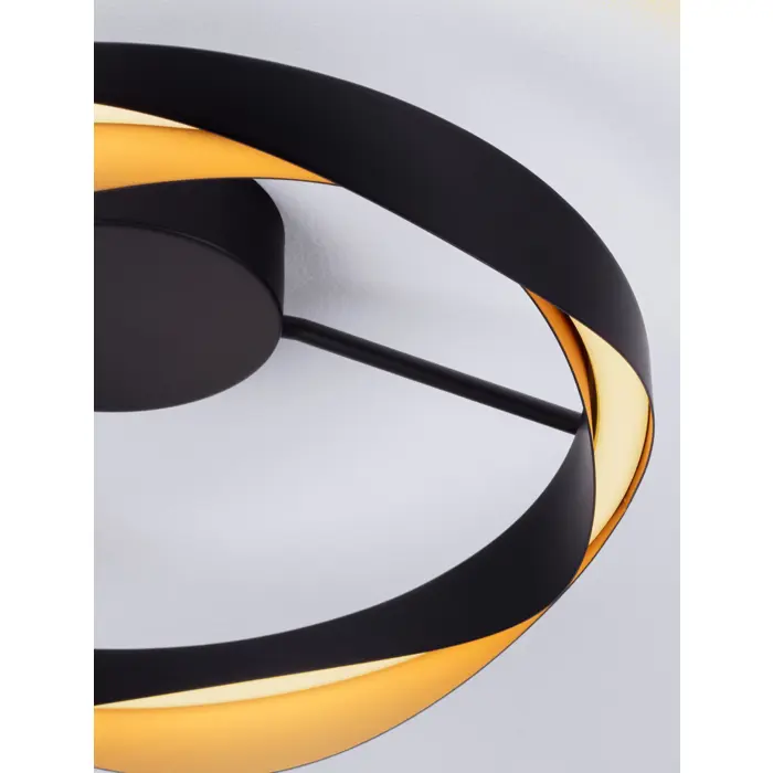 RADON PLAFONJERA LED/3000K/40W/1244Lm/CRNA & GOLD