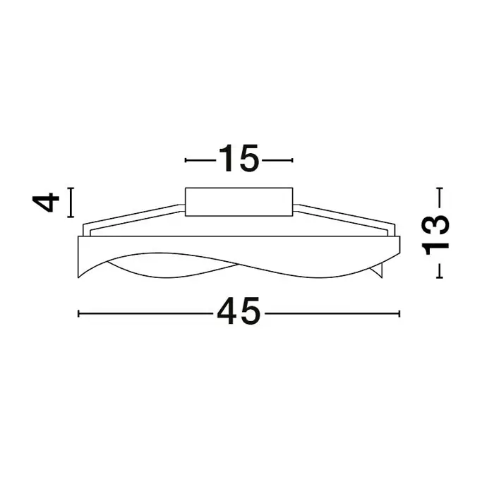 RADON PLAFONJERA LED/3000K/40W/1244Lm/CRNA & GOLD