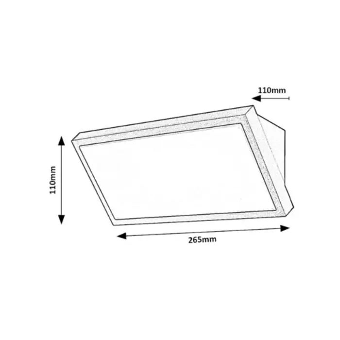 RAPLA2 VANJSKA ZIDNA SVJETILJKA LED 18W/CRNA/IP65/1700lm