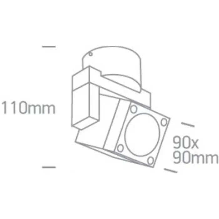 REFLEKTOR 1x35W/GU-10 IP54 ALUMINIJ