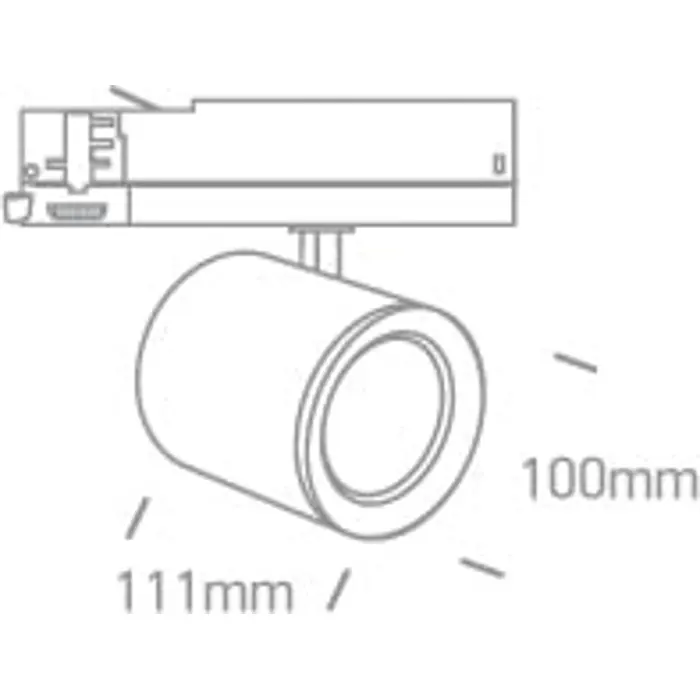 REFLEKTOR ZA ŠINU LED 30W WW 230V CRNI