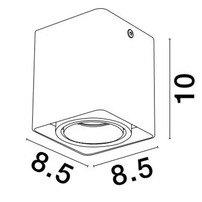 RENDE NADGRADNA SVJETILJKA BIJELA GU10 1x10 Watt IP20 AC220-240 Volt