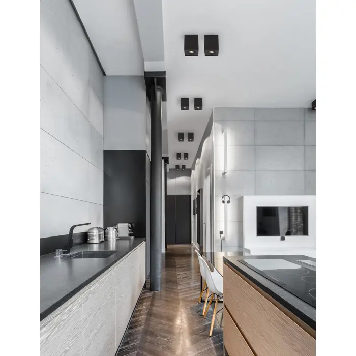 RENDE NADGRADNA SVJETILJKA CRNA GU10 1x10 Watt IP20 220-240 Volt