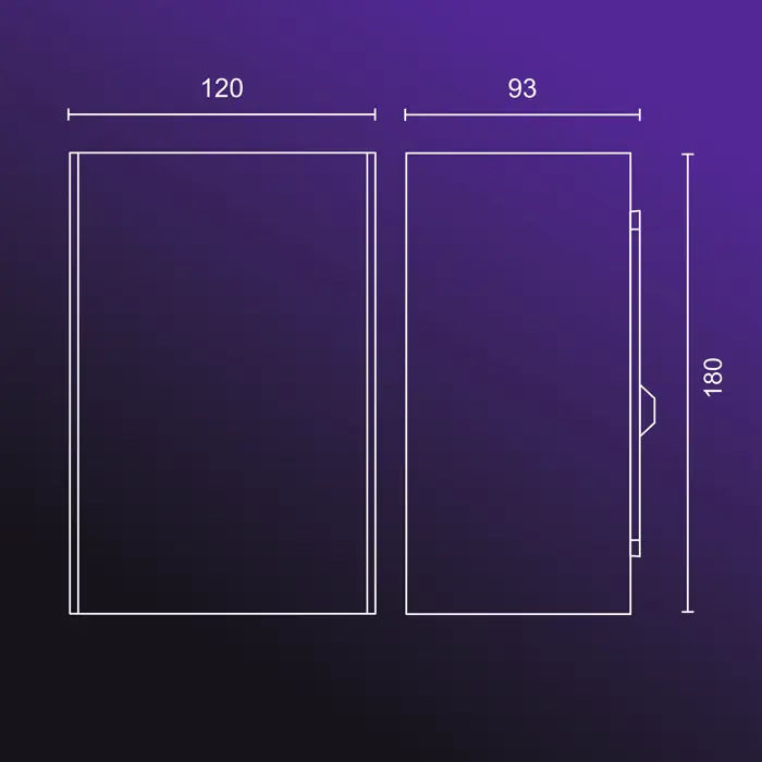 Resonate HUE WACA VANJSKA ZIDNA SVJETILJKA SREBRNA 2x8 RGB