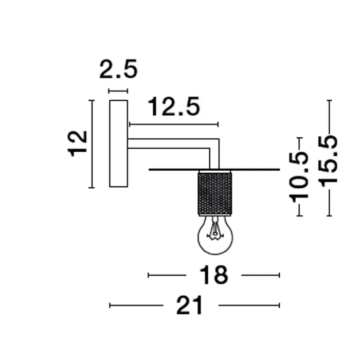 ROYAL ZIDNA LAMPA E27 IP20/CRNA