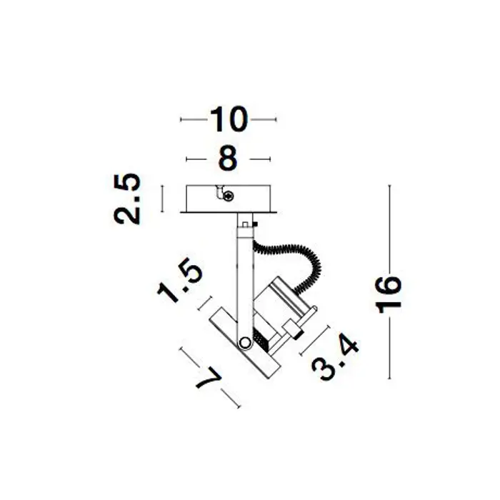 SALVA REFLEKTOR GU10 IP20/CRNA