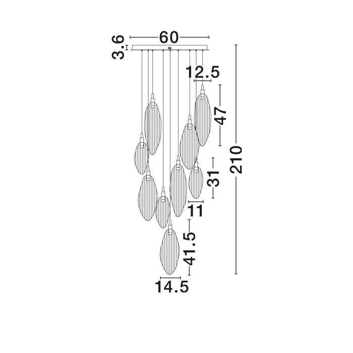 SERIQ LED VISILICA 23W IP20 3000K CRNA/STAKLO TRIAK PRIGUŠLJIVA