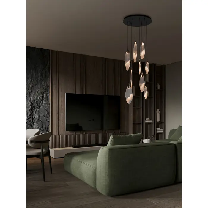 SERIQ LED VISILICA 23W IP20 3000K CRNA/STAKLO TRIAK PRIGUŠLJIVA