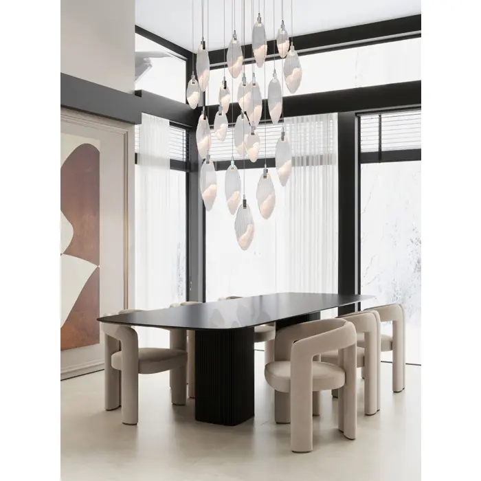 SERIQ LED VISILICA 44W IP20 3000K CRNA/STAKLO TRIAK PRIGUŠLJIVA