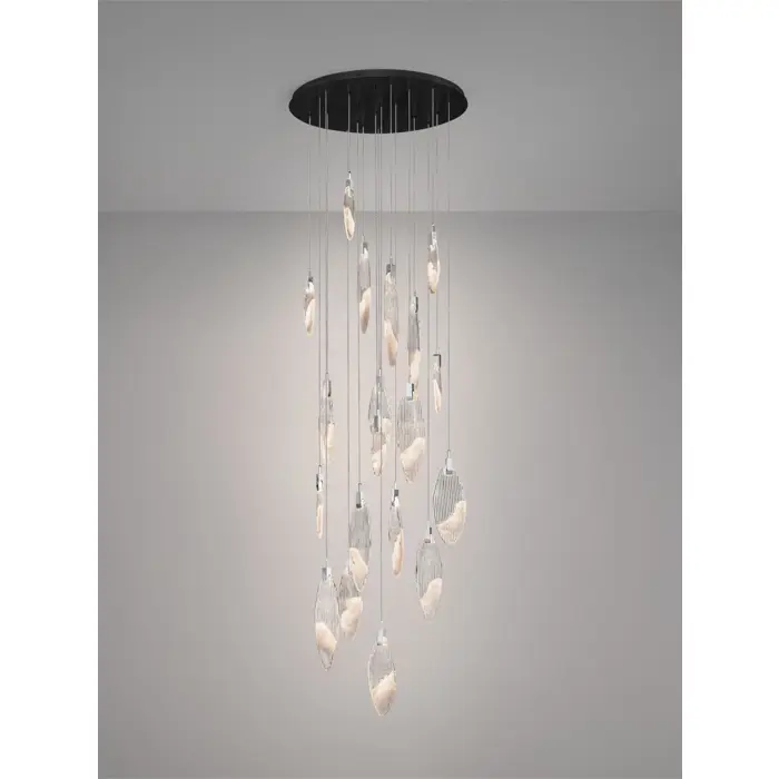 SERIQ LED VISILICA 44W IP20 3000K CRNA/STAKLO TRIAK PRIGUŠLJIVA