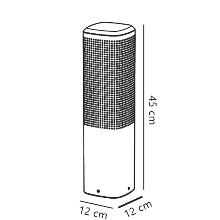 SIDARA 45 STAJAĆA SVJETILJKA SEASIDE CRNA E27/15W/IP44/220-240V