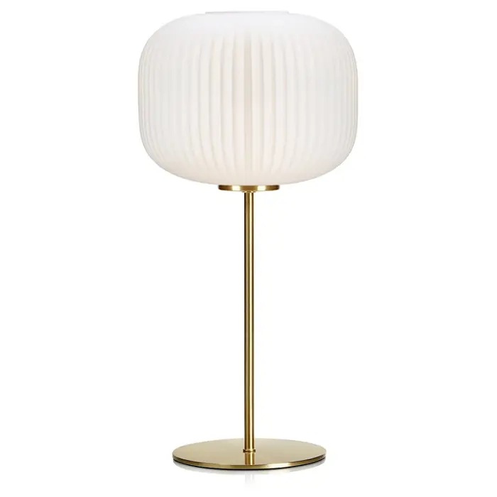 SOBER STOLNA LAMPA BRUŠENO STARO ZLATO/BIJELA E27