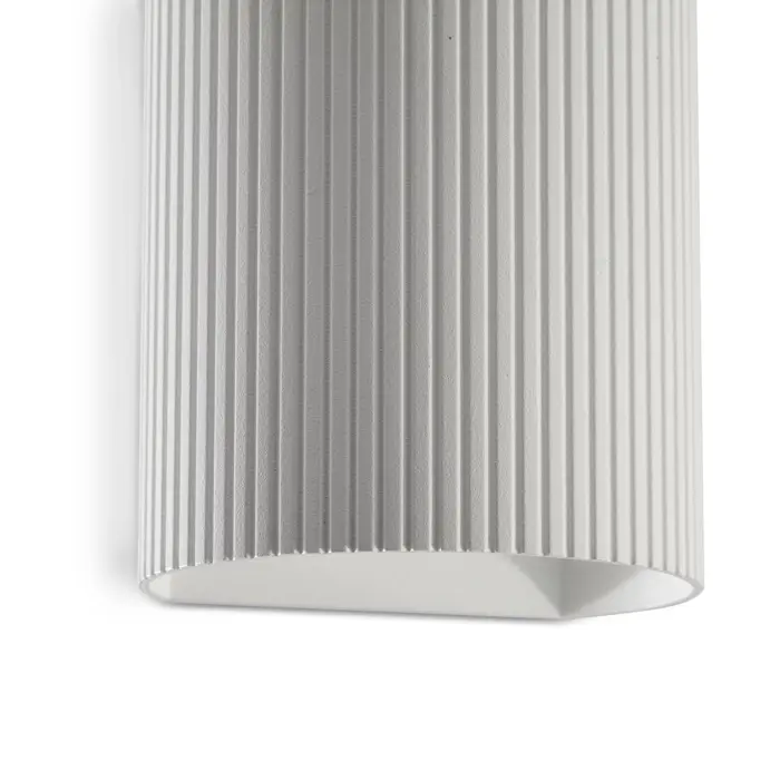 SOLE ZIDNA SVJETILJKA BIJELA IZBRAZDANA 1xGU10