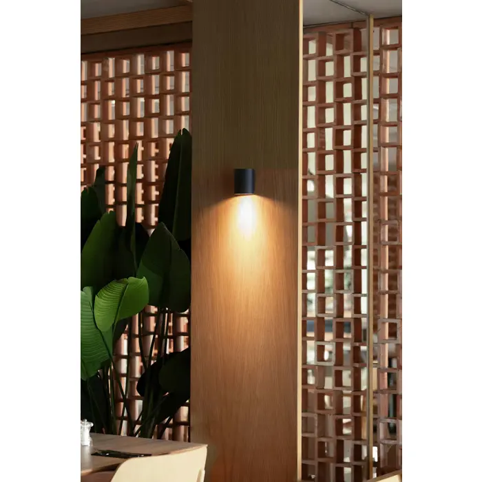 SOLE ZIDNA SVJETILJKA CRNA 1xGU10