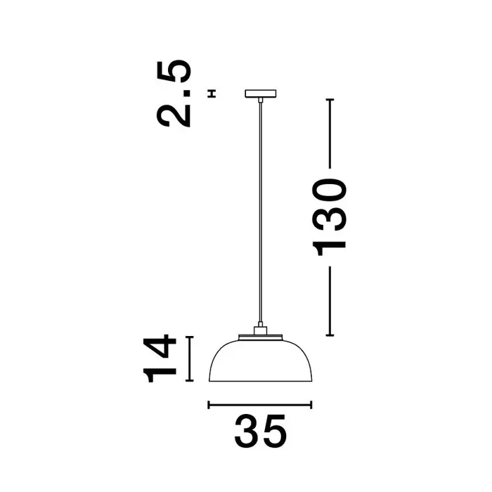 SQUBE VISILICA E27/12W/CRNO - ZLATNA