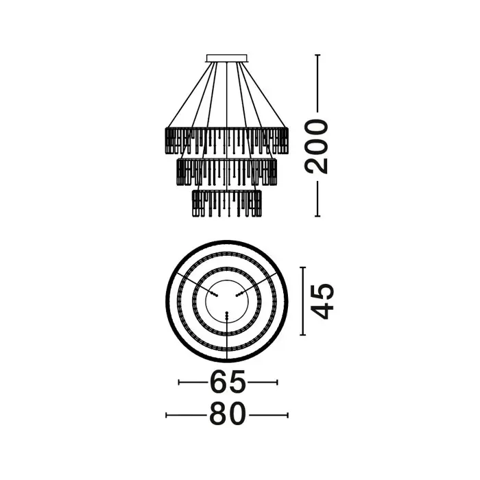 STELLAR VISILICA LED/3000K/72W/5866Lm/GOLD