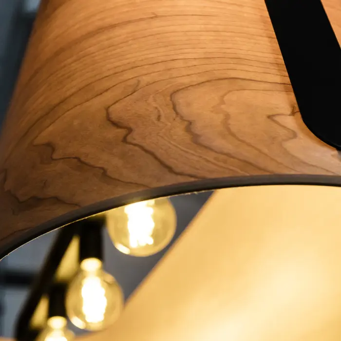 STOOD VISILICA 5XE27 CRNA + DRVO MAX 20W