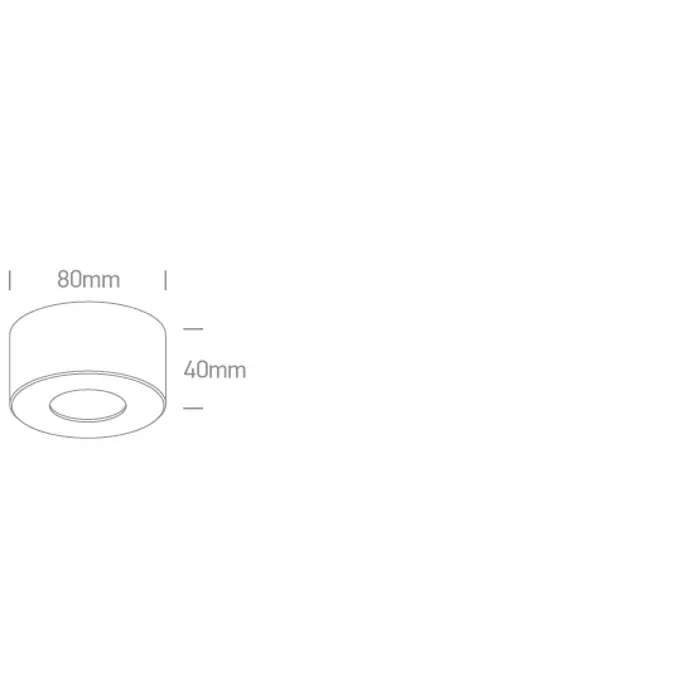 STROPNA LED SVJETILJKA BIJELA 7W 3000K 230V 500lm DIMABILNA