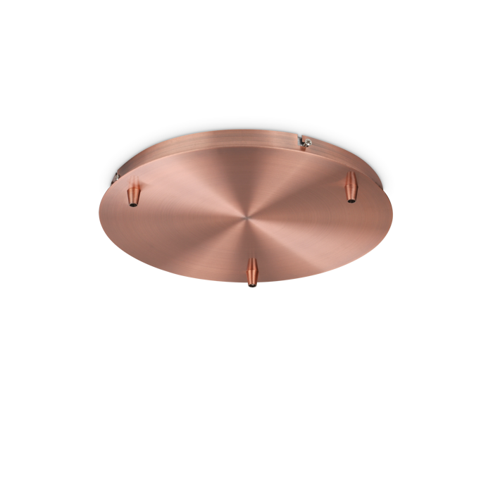 STROPNI NOSAČ ZA VISILICE ROZETA STANDARD 3 LUCI BAKAR