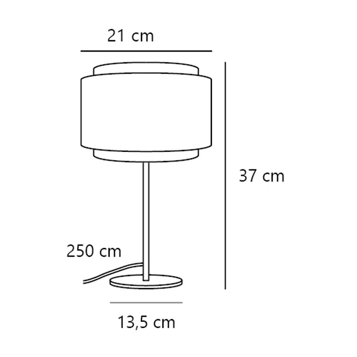 TAKAI STOLNA LAMPA BEŽ E27/15W/IP20/220-240V