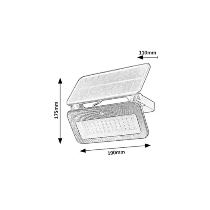 TARCAL VANJSKA ZIDNA SVJETILJKA LED 8W/CRNA/IP65/1200lm