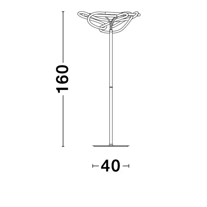 TIRIAC STAJAĆA SVJETILJKA LED 31W/3000K/2783lm/IP20/ZLATNA