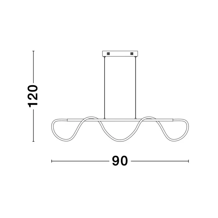 TIRIAC VISILICA LED 28W/3000K/3146lm/DIMM/IP20/ZLATNA