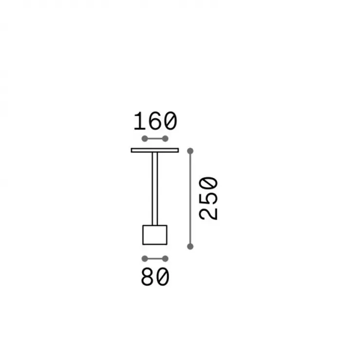 TOFFEE PT D160 H025 STAJAĆA SVJETILJKA BOJA KAVE