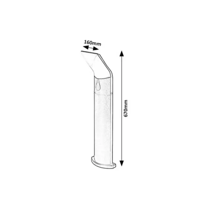 TOLNA VANJSKA STAJAĆA SVJETILJKA LED 10W/CRNA/IP54/740lm