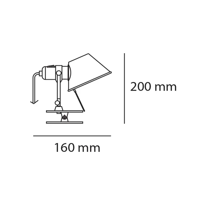 TOLOMEO MICRO PINZA SVJETILJKA S KVACICOM LED 3000K A043800