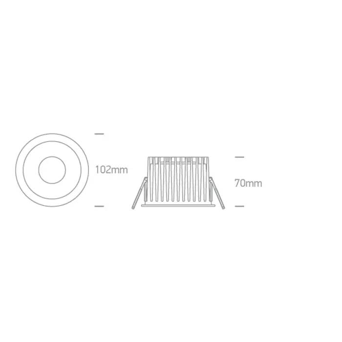 UGRADBENA LED SVJETILJKA BIJELA 18W CCT IP65 230V 1800lm DARK LIGHT
