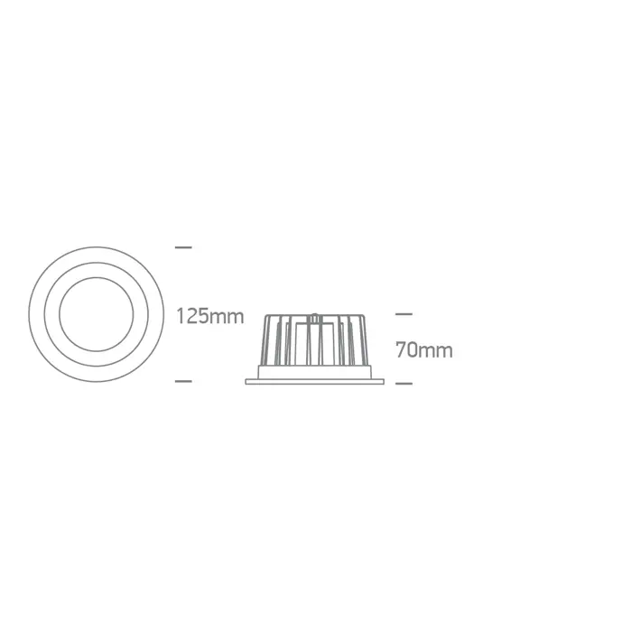 UGRADBENA LED SVJETILJKA CRNA 10W CCT IP20 60deg 230V 850lm