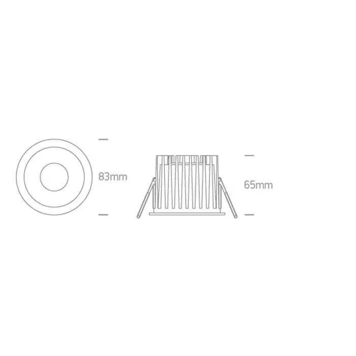 UGRADBENA LED SVJETILJKA CRNA 12W CCT IP65 230V 1200lm DARK LIGHT