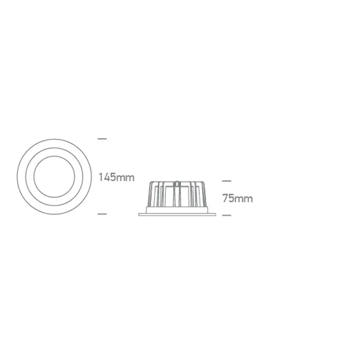 UGRADBENA LED SVJETILJKA CRNA 15W CCT IP20 60deg 1275lm 230V