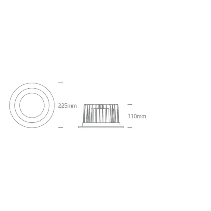 UGRADBENA LED SVJETILJKA CRNA 30W CCT IP20 60deg 230V 2700lm