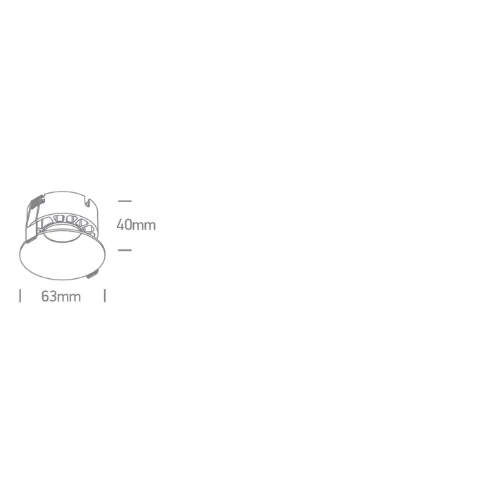 UGRADBENA LED SVJETILJKA CRNA 7W CCT IP20 230V DARK LIGHT 560lm