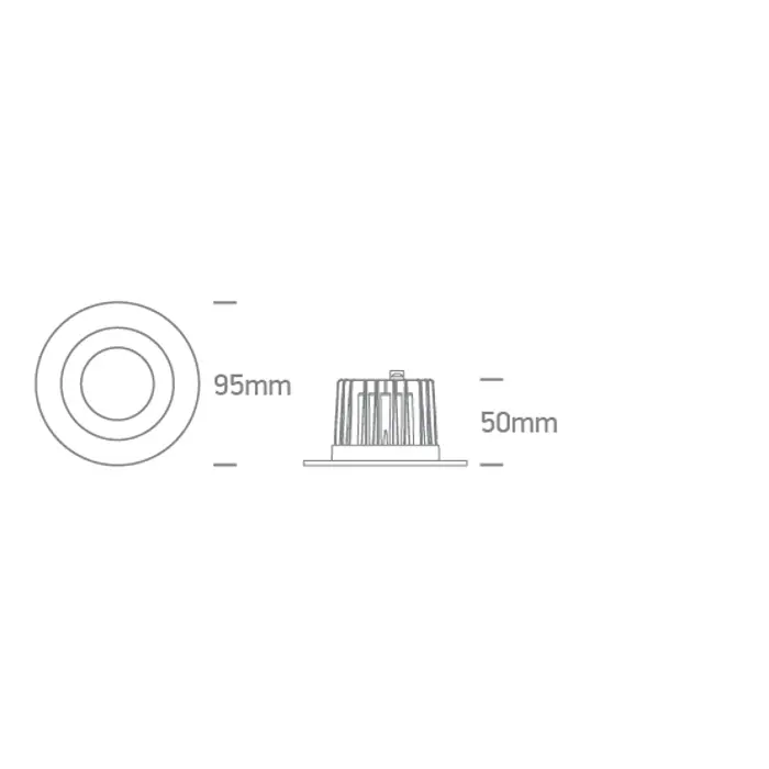 UGRADBENA LED SVJETILJKA CRNA 7W CCT IP20 60deg 230V 600lm