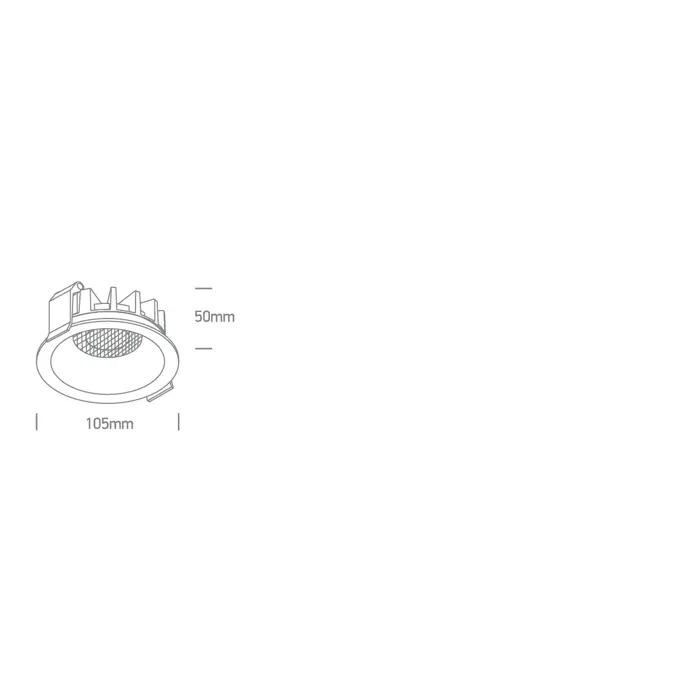 UGRADBENA LED SVJETILJKA S HONEYCOMB CRNA 14W CCT IP20 230V 1120lm DARK LIGHT