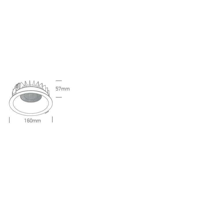 UGRADBENA LED SVJETILJKA S HONEYCOMB CRNA 30W CCT IP20 230V 2400lm DARK LIGHT
