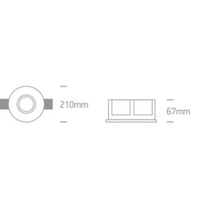 UGRADBENA SVJETILJKA 1×G53/AR111 TRIMLESS GIPS