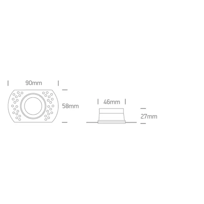 UGRADBENA SVJETILJKA CRNA 5W MR11 GU10 TRIMLESS DARK LIGHT IP20
