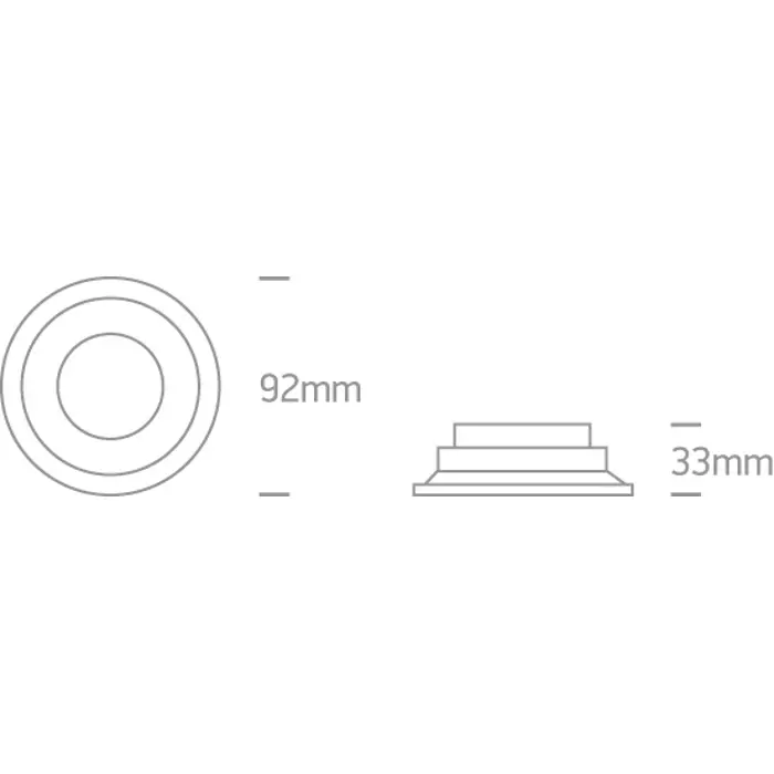 UGRADBENA SVJETILJKA ZA KUPAONICU CRNA GU10 10W IP65 DARK LIGHT